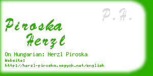 piroska herzl business card